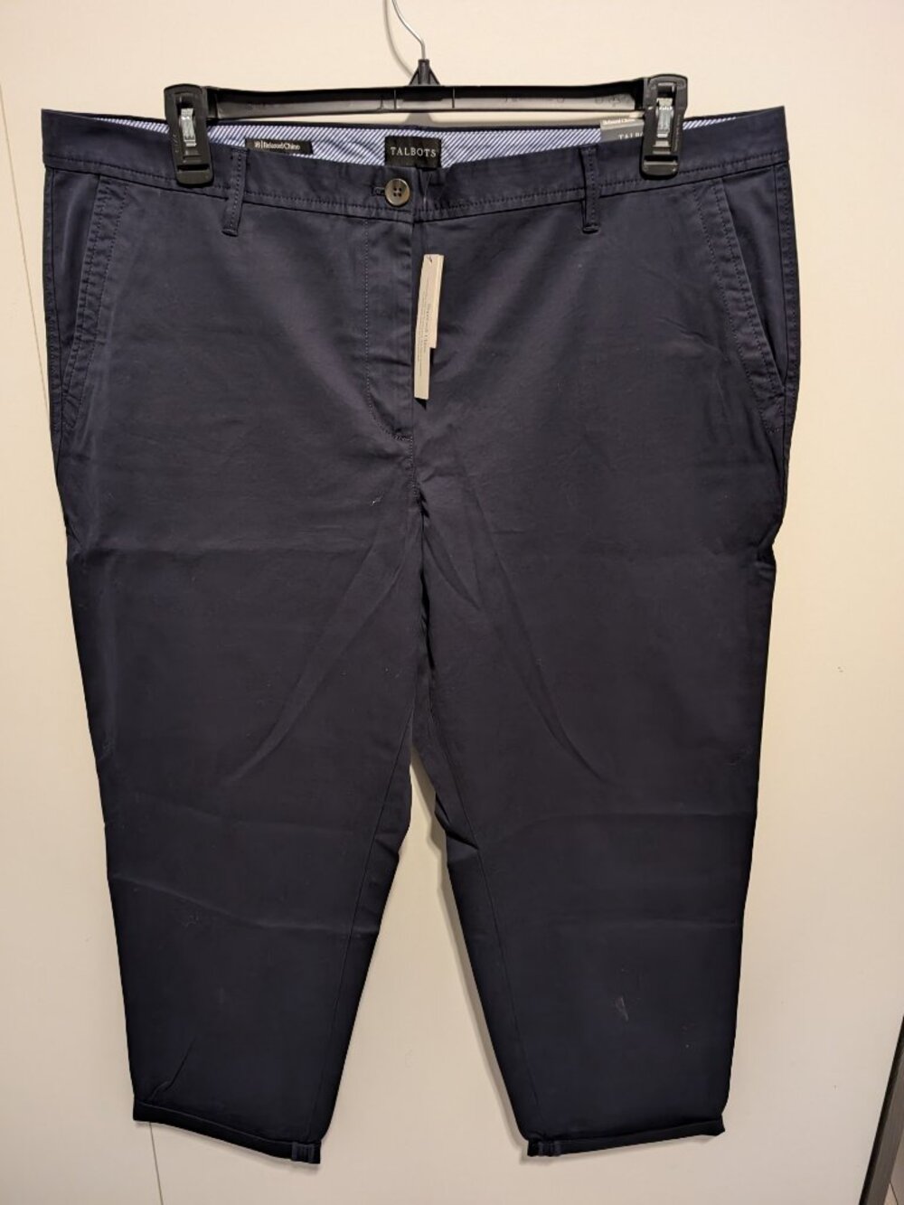 Talbots dark navy blue women's chino pants - 18